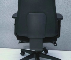 All black fabric staff posture chair task office chair operator chair
