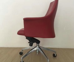 office chairs red leather computer chair mid back padded armrest