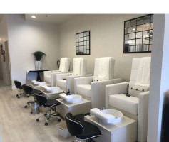 Elegant manicure spa sofa station nail salon furniture fabric pedicure chair pedicure supplies