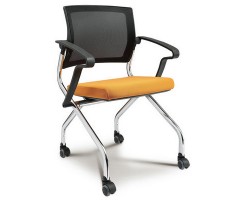 Armrest meeting chair with wheels