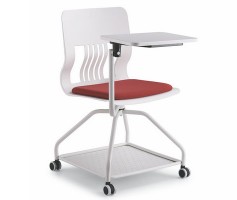 Cheap conference room training chairs with writing pad