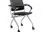 Folding conference room training chairs with writing pad