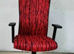 Rotary pc chair red fabric office chair high back mesh office with headrest