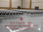 Stackable armless reception chairs dining chairs with cushion seat