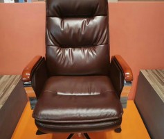 Brown PU leather high back chair big office chair