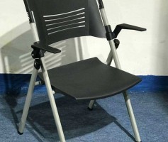 Black adjustable arm reception chair foldable chairs for meeting room