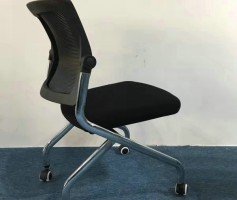 breathable flexible armless mesh office chairs nesting visitor chair with wheels casters