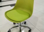 colorful armless fashion plastic seat side chairs with casters