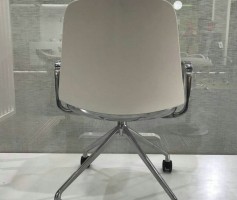 Lola 4 leg revolving swivel office chair plastic task chair metal armchairs