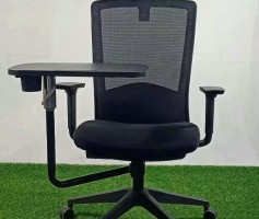 black high back conference chair node mesh office chair with folding tablet