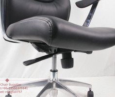 black mid back executive leather office chair modern massage office chair