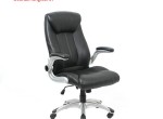 Extra padded leather executive chair with flip up arms