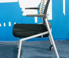 Flipper mesh folding chair conference room chairs with wheels