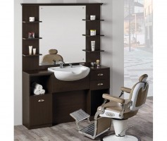Classic Heavy Duty Hairdressing Salon Styling Stations Mirror Station With Bowl