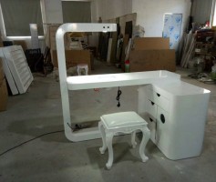 latest modern nail station white manicure salon tables with storage drawers