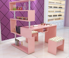 Custom Colors Nail Bar Station Beauty Salon Manicure Table Polish Display Rack