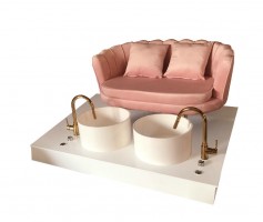 Custom Bowl Queen Pedicure Chairs Foot Spa Station Salon Nail Massage Sofa Manicure Bench