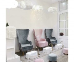 Customized color pedicure chair foot spa bowl nail sofa beauty salon furniture package