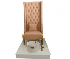 High back foot tub bowl throne sofa stations spa nail pedicure chair with basin