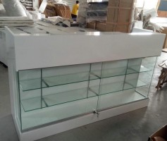 Custom size white display rack nail polish shelf manicure station