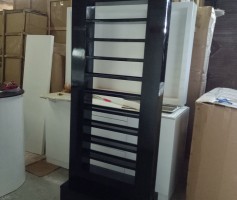 High gloss black manicure polish display rack shelf cabinet salon furniture