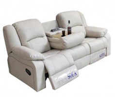 Electric Extendable Living Room Leather Recliner Sectional Sofa Set Lazy Lounge Massage Chair